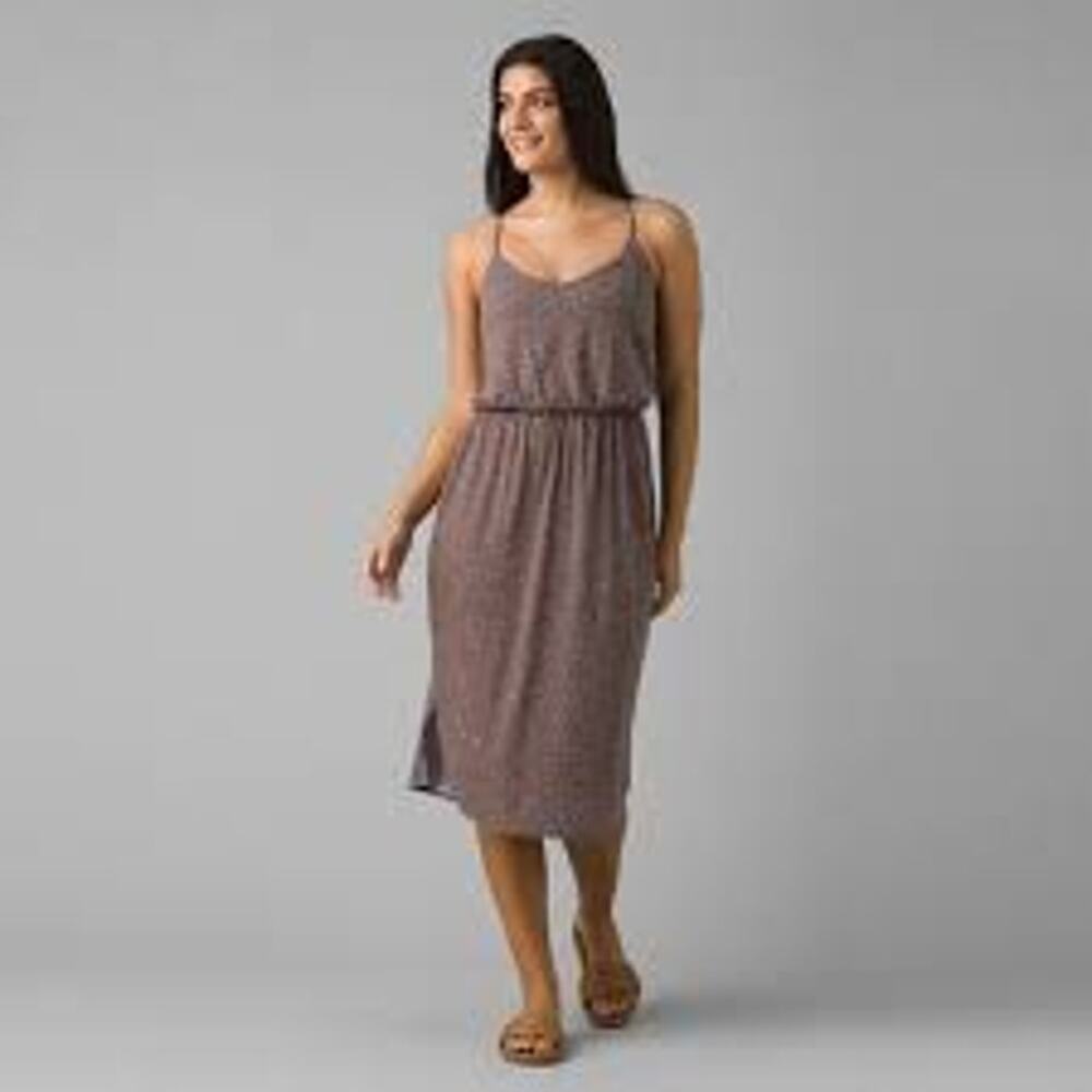 PRANA Ayla Midi Dress w Padded Shelf Bra Size Medium M SUSTAINABLE RECYCLED - Picture 4 of 7